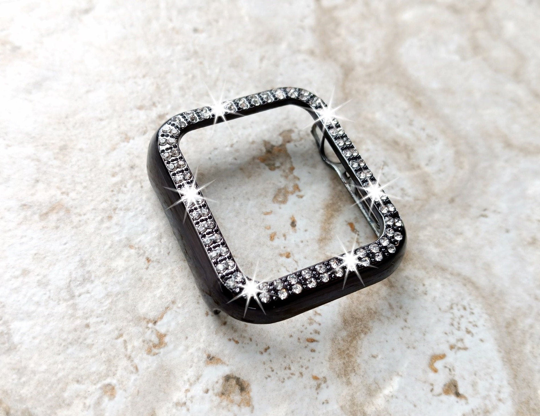 Apple Watch Black Band Kit Crystal Bling Bezel Case Cover for Ultra 2 9 8 7 SE 6 5 4 3 2 1 49mm 45mm 44mm 42mm 41mm 40mm 38mm Strap Milanese